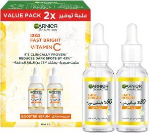 صفحه ی اصلی 23 سرم روشن کننده صورت گارنیه Fast Bright بسته ی 2عددی